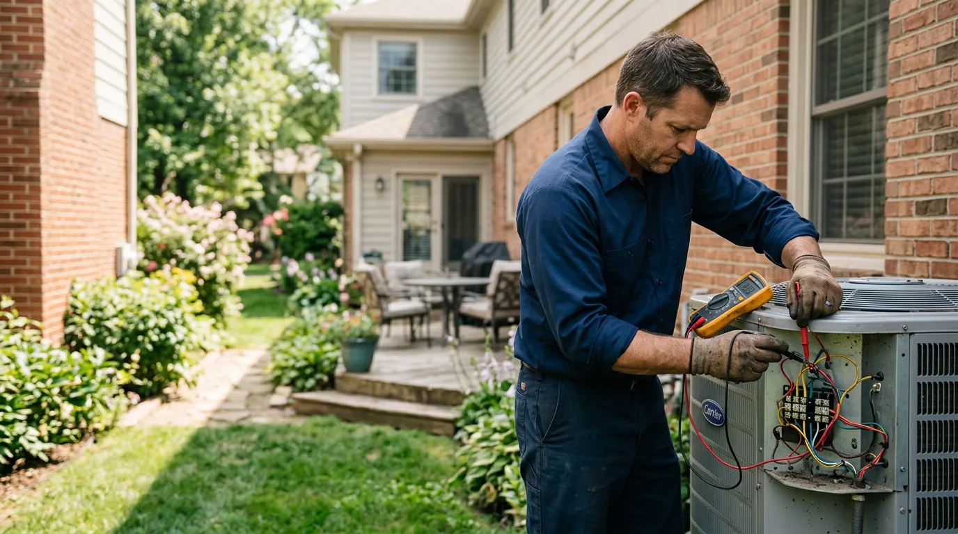 HVAC technician working near Anoka, MN
